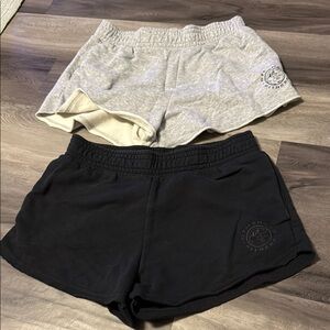 Men’s Gray and Black Shorts Set